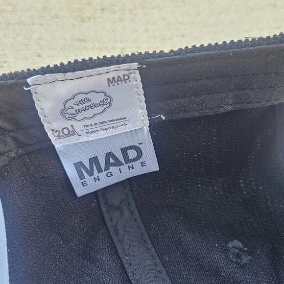 Mad Engine The Simpson Hat Black Corduroy Sport Baseball Hat Cap One Size Fit al - Picture 10 of 11